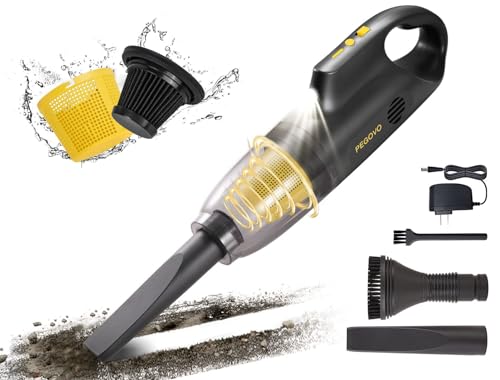 Hand Held Vacuuming Cordless Rechargeable-10K PA Strong Suction Car Vacuum Cordless Rechargeable,Handheld Vacuum Cordless Car Vacuum Cleaner with 360 Degree Rotation Pet brush,2 Washable Filters