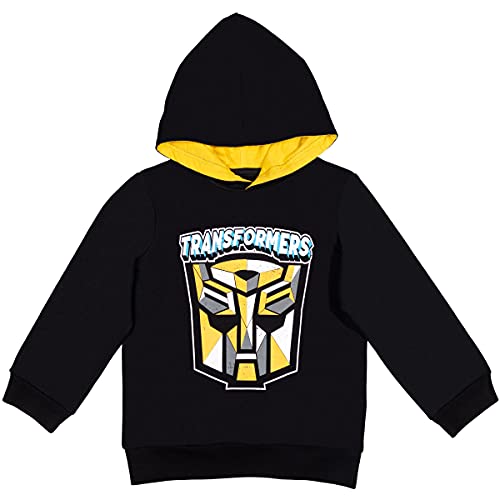 Transformers Optimus Prime Big Boys Fleece Pullover Long Sleeve Hoodie Black 7-8