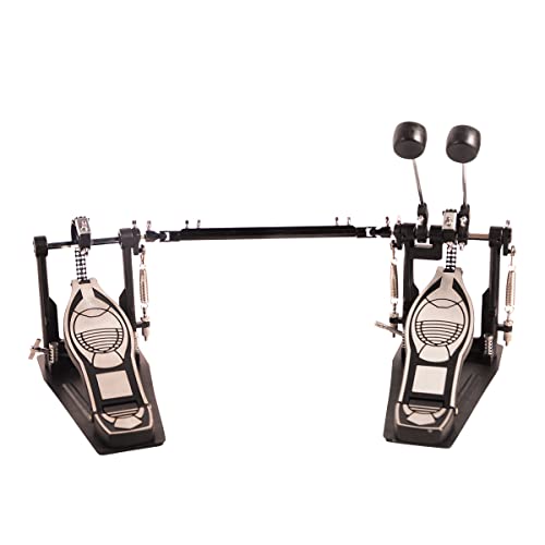 Double Bass Pedal,Two Chain Double Kick Drum Pedal,Bass Drum Pedal 2 way Beater Heads Heavy NO Slip