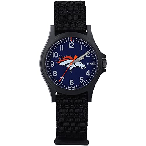 Timex Men's NFL Pride 40mm Watch – Denver Broncos with Black FastWrap Strap