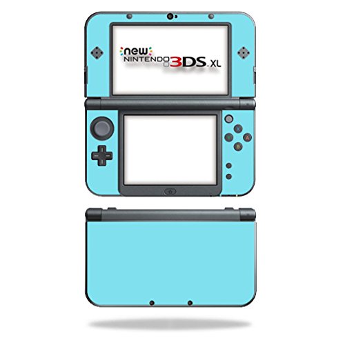 MightySkins Skin Compatible with New Nintendo 3DS XL (2015) Cover wrap Sticker Skins Solid Baby Blue
