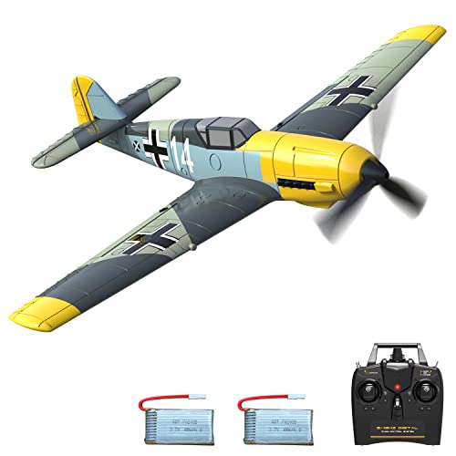 VOLANTEXRC RC Plane for Beginners, 4CH WWII RC Airplane BF-109 with Aileron, 2.4Ghz Remote Control Plane with Xpilot Self Righting&One Key Aerobatic, Gifts for Adults (761-11 RTF)