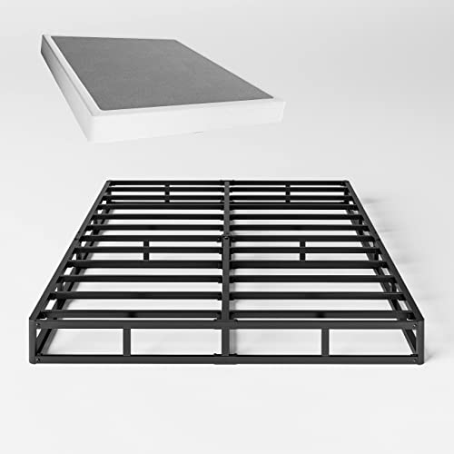Aardhen Queen Box Spring 5 Inch High Profile Strong Metal Frame Mattress Foundation, Quiet Noise-Free,Easy Assembly, 3000lbs Max Weight Capacity