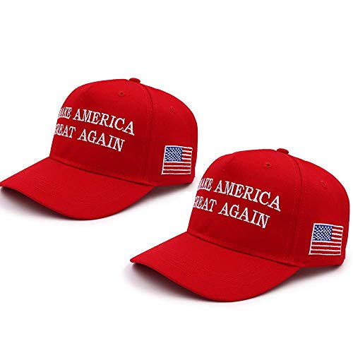 Puoyis MAGA Hat Make America Great Again Hat, Keep America Great Hat, Trump 2024 KAG Hat Baseball Cap with USA Flag Red