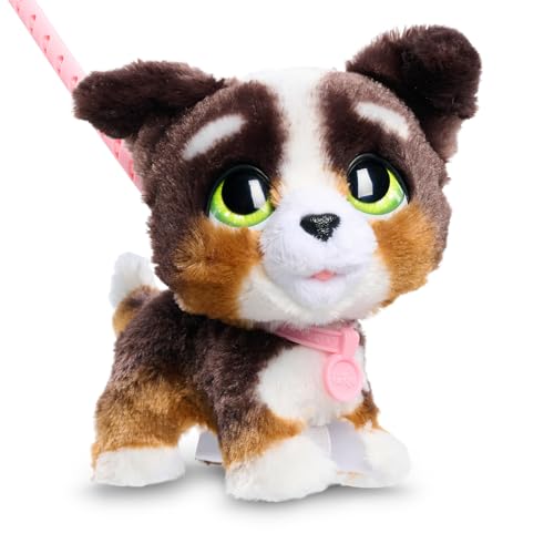 furReal Walk-A-Lots Bernedoodle Interactive Toy, 8-inch Walking Plush Puppy with Sounds, Kids Toys for Ages 4 Up by Just Play