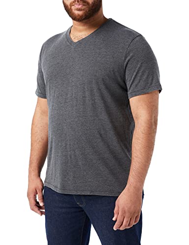 Lucky Brand Men's Venice Burnout V-Neck Tee, Jet Black, XL