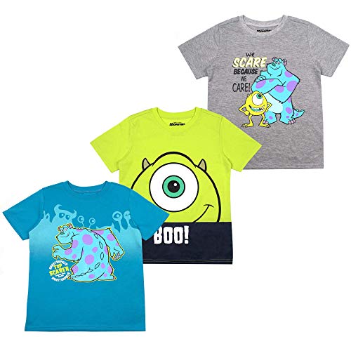 Disney Monsters Inc. Toddler Boys' T-Shirt (Pack of 3) 3T Grey
