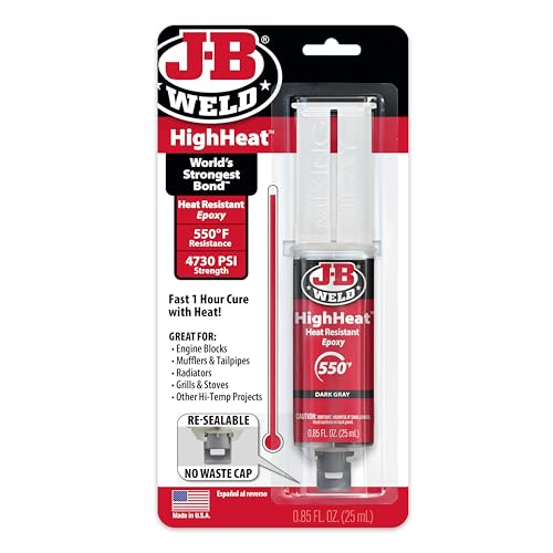 J-B Weld High Heat Epoxy Syringe, Dark Grey