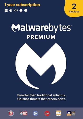 Malwarebytes Premium Software | Amazon Exclusive | 18 Months, 2 Devices (PC, Mac, Android) [software_key_card]