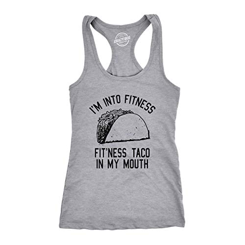 Womens Tank Fitness Taco in My Mouth Tanktop Funny Shirt Funny Racerback Tank Cinco De Mayo Tank Top for Women Funny Fitness Tank Top Novelty Tank Tops for Light Grey XL