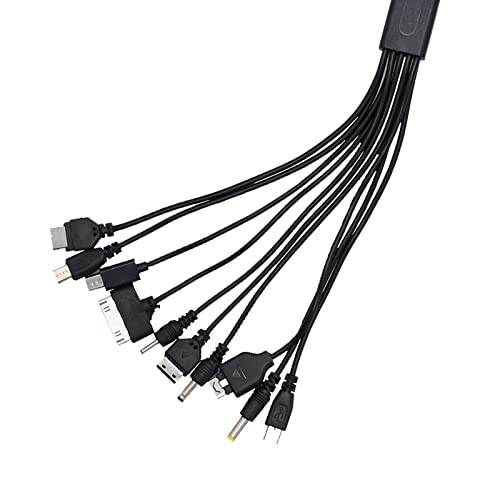 10 in 1 Universal USB Cable, Multi Charging Cable Compatible with Multiple Cell Phones Blutooth Earphone Speaker MP3 Player