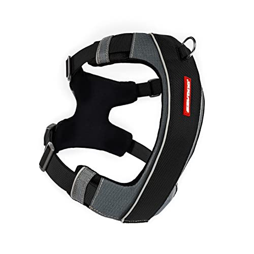 EzyDog Premium X-Link Adjustable No-Pull Reflective Dog Harness (X-Small, Black)
