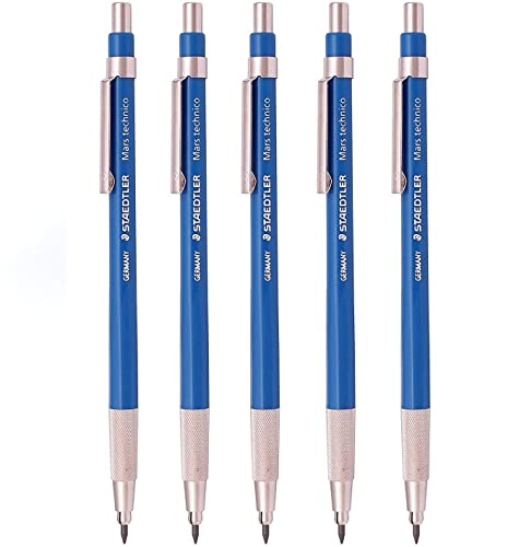 Staedtler Mars Technico 780C Mechanical Lead holder,clutch Pencil for Draft Drawing, Art Sketching Sharpener (Pack of 5)