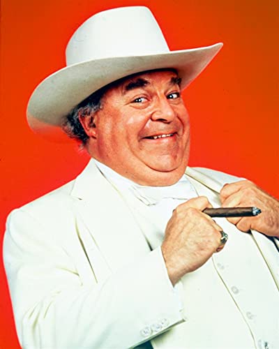 Dukes of Hazzard Sorrell Booke as Boss Hogg in white suit & stetson 11X17 poster