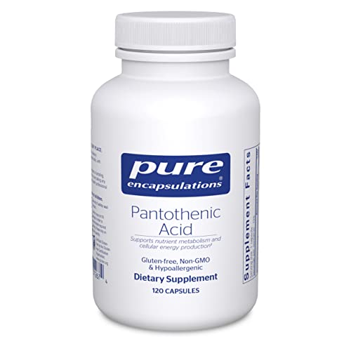 Pure Encapsulations Pantothenic Acid | Hypoallergenic Supplement Supports Cellular Energy Production, Adrenal and Cardiovascular Health | 120 Capsules