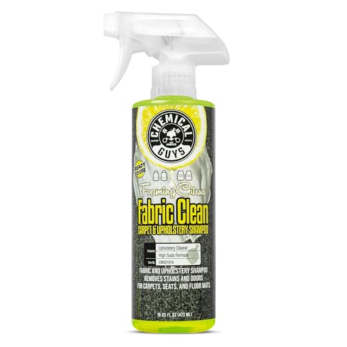 Chemical Guys CWS21916 Foaming Citrus Fabric Clean Carpet & Upholstery Cleaner, Ready To Use, Sprayable (For Carpets, Seats & Floor Mats), Safe for Cars, Home, Office, & More, 16 fl oz, Citrus Scent