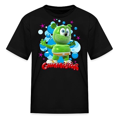 Spreadshirt Gummibär Gummy Bear Song Official License Kids' T-Shirt, M, Black