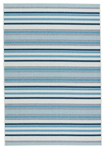 Jaipur Living Vibe Lloria 5'X8' Area Rug, Coastal Blue for Outdoor Spaces