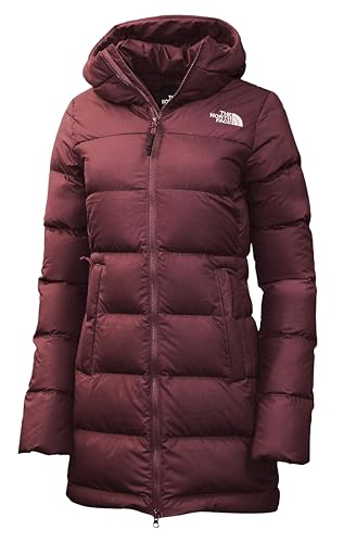 THE NORTH FACE Women's Gotham 550 Fill Down Hooded Parka Jacket (Medium, Cordovan)