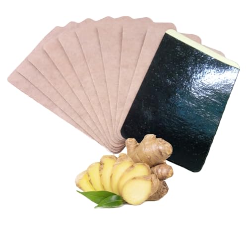 GreenHB 100 Pcs Ginger Patches Herbal Ginger Foot Pads Lymphatic Drainage Pain Patches