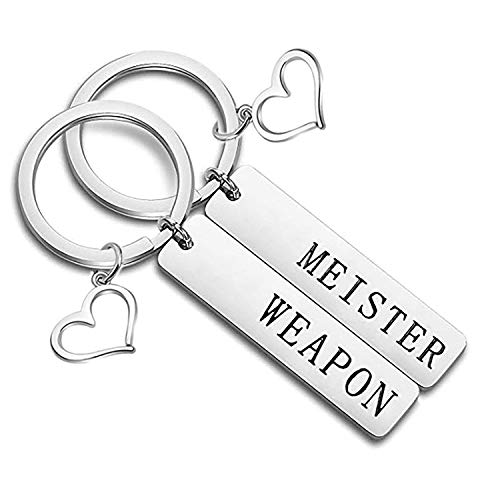 bobauna Geek Set Keychain Soul Eater Inspired Anime Jewelry Gift For Couple Best Friend (Weapon & Meister K-S)