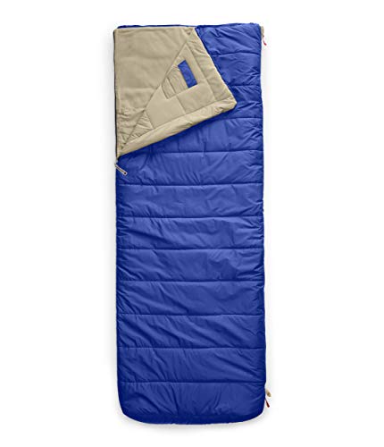 The North Face Eco Trail Bed 20F / -7C Camping Sleeping Bag, TNF Blue/Twill Beige, Long-Left Hand