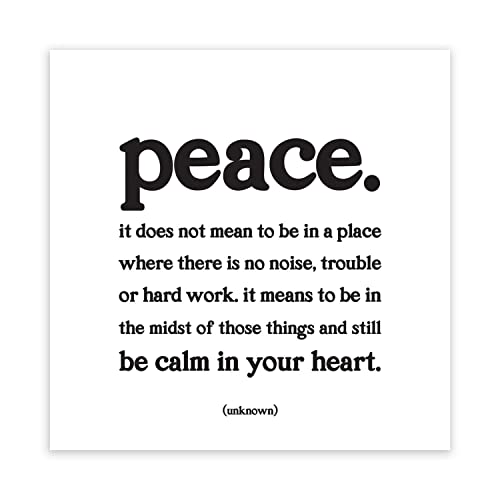 Quotable Cards, Magnet Peace, Black and White,1 Count, 0665475510951