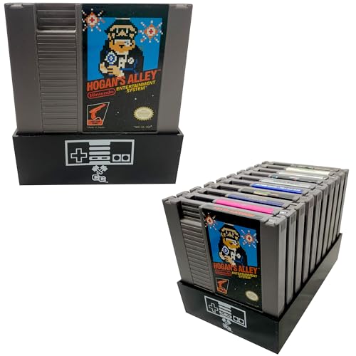 Collector Craft, Black, NES Compatible Cartridge Holder, NES Game Tray, Holds 10 Games, Clutter Reducing, Retro Video Game Collection, Works with Nintendo Entertainment System NTSC and PAL Cartridges