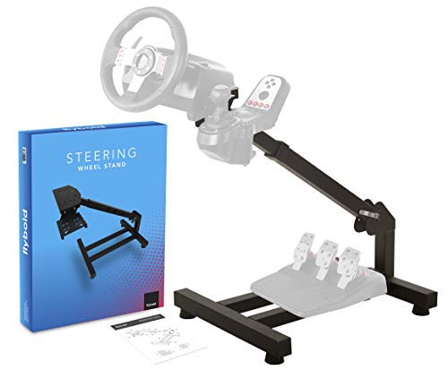 Racing Steering Wheel Stand Gaming Simulator Cockpit with Gear Shifter and Pedal Mount Compatible with Logitech Thrustmaster Fanatec Wheels Height Adjustable Easy Storage Gift box