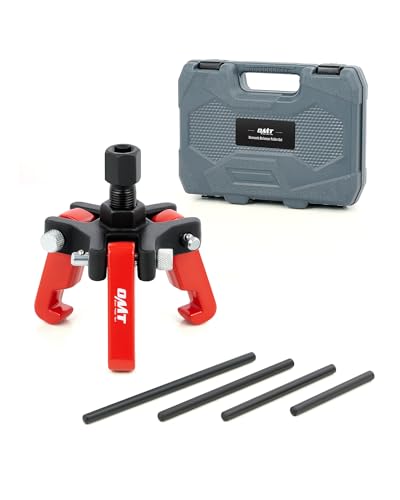 Orion Motor Tech Harmonic Balancer Puller Kit, Adjustable 3-Jaw Puller Set for Removing Harmonic Dampers & Balancers, 3-Jaw Pulley Puller Set Compatible with Chevy GM Chrysler Cadillac Ford More, Red