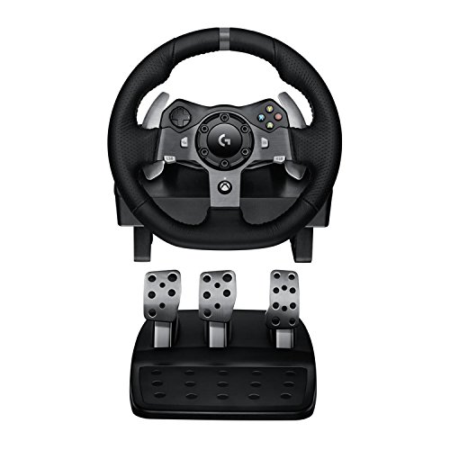 logitech G920 Dual-motor Feedback Driving Force USB Racing Wheel with Responsive Pedals for Xbox One (Renewed)