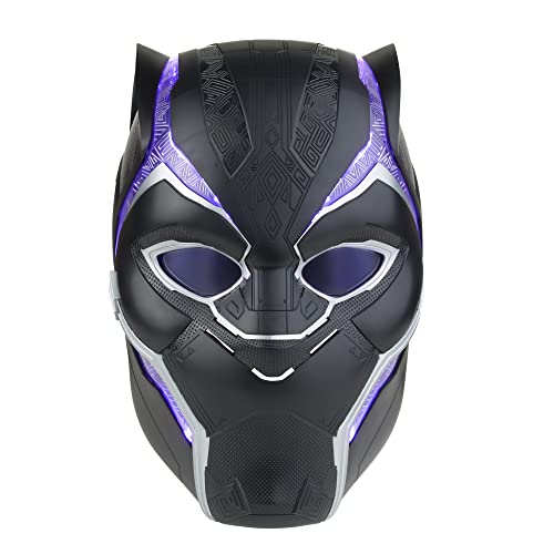 Marvel Legends Series Black Panther Premium Electronic Role Play Helmet with Light FX and Flip-Up &Down Lenses, Collectible Roleplay Item