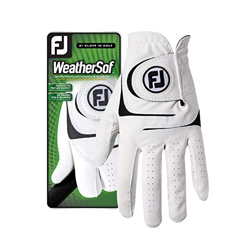 FootJoy Men's WeatherSof Golf Glove White X-Large, Worn on Left Hand