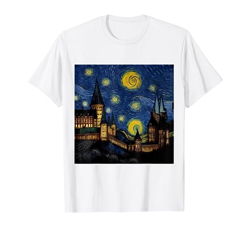 Starry Night Wizarding School Van Gogh T-Shirt