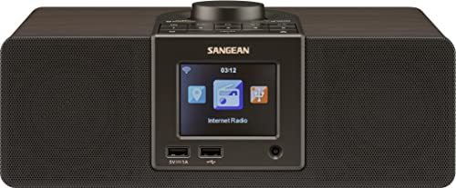 Sangean WFR-32 7-Watt Stereo Wood Cabinet Wi-Fi Internet Radio Media Center with Bluetooth Brown