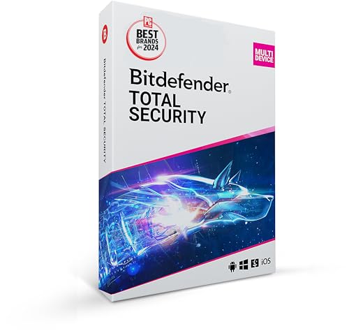 Bitdefender Total Security 2024 – Complete Antivirus and Internet Security Suite – 5 Devices | 2 year Subscription | PC/Mac | Activation Code by Mail