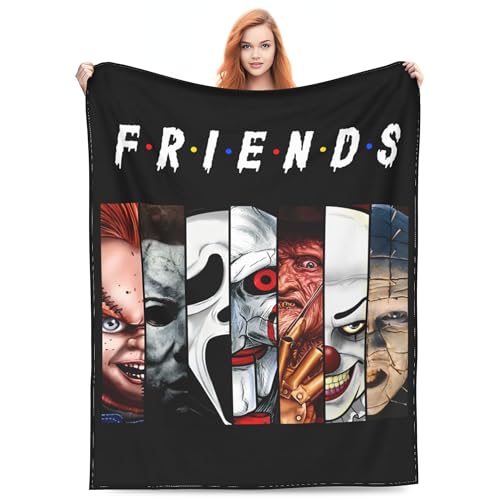 Horror Movie Blanket Horror Blanket Throw for Home Decor Warm Soft Christmas Halloween Party Decorations Horror Blanket (50'x40', Horror Movie Blanket)