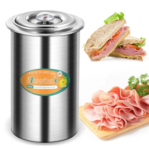 Newhai Ham Maker Meat Press Tool for Making Ham Meat Deli Meat Maker Homemade Lunch Meat Maker with Thermometer Stainless Steel