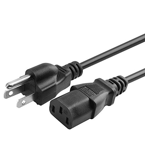 Kircuit 5ft/1.5m AC in Power Cord Cable Outlet Socket Plug Lead for ELMO HV-500XG EV-6000 HV-5100XG Visual Presenter Digital Document Camera CCD