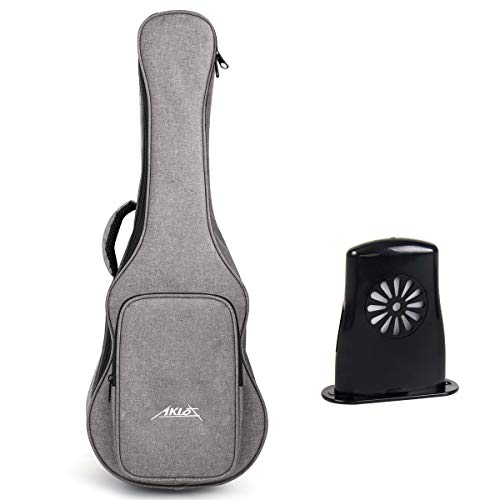 AKLOT 32 inch Gig Bag Carry Handle Case for 30＂ Baritone Ukulele 32' Bass Ukulele Guitalele 12MM Thick Padding with Humidifier