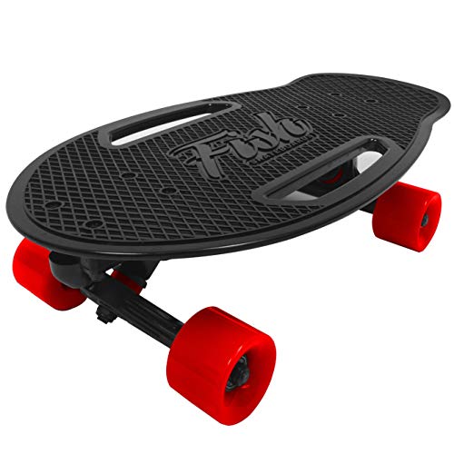 Fish Adults and Kids Skateboard – Mini Longboard Cruiser – Light Weight and Portable – Beginners to Experts