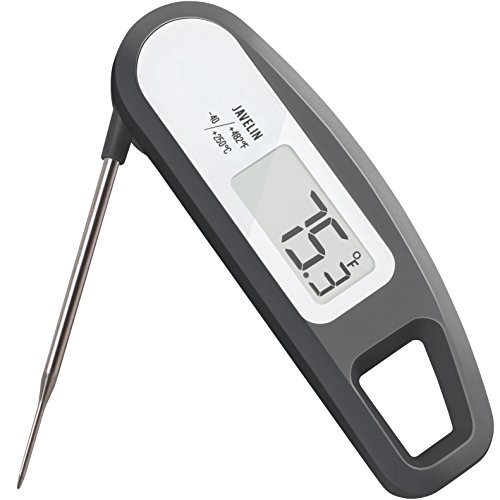 Lavatools PT12 Javelin Ultra Fast Digital Instant Read Meat Thermometer for Grill and Cooking, 2.75' Probe, Compact Foldable Design, Large Display, Splash Resistant – Sesame