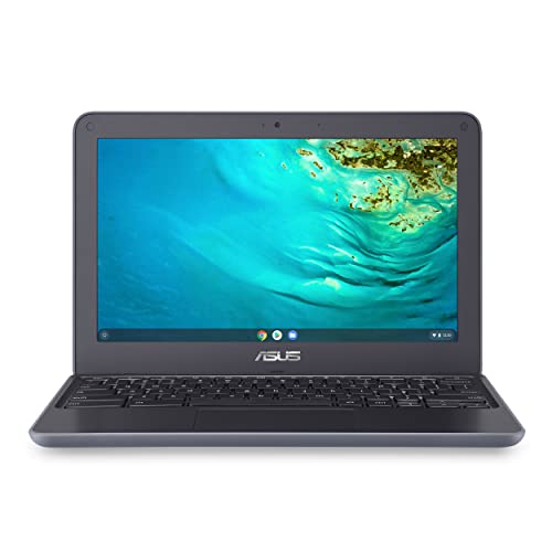 ASUS Chromebook C203XA Rugged & Spill Resistant Laptop, 11.6' HD, 180 Degree, MediaTek Quad-Core Processor, 4GB RAM, 32GB eMMC, MIL-STD 810G Durability, Dark Grey, Education, Chrome OS, C203XA-YS02-GR