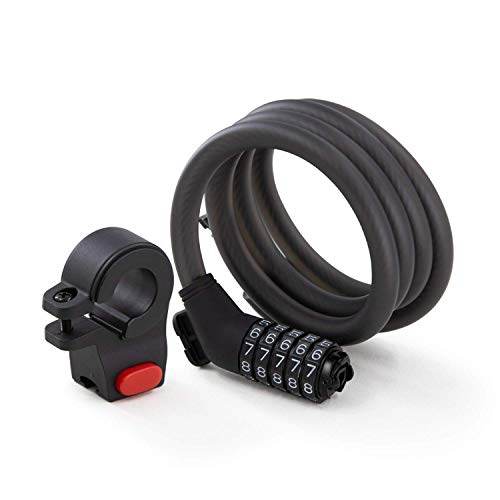 Segway Ninebot 5-Digit Combination Cable Lock for Bikes and Scooters, Black, Large