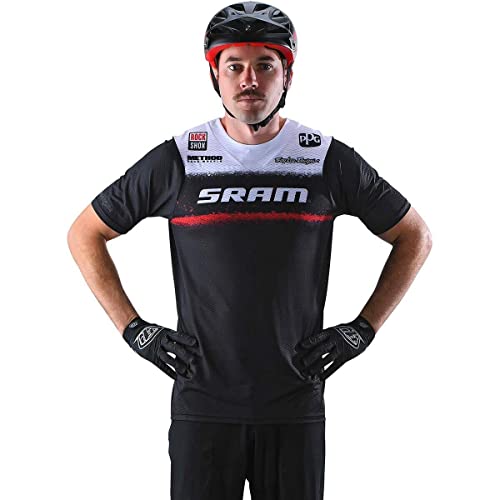 Troy Lee Designs Cycling MTB Bicycle Mountain Bike Jersey Shirt for Men, Skyline Air SRAM Roost SS (Black, Medium)