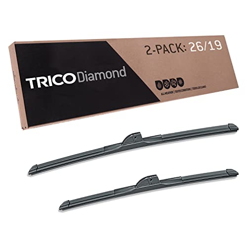 TRICO Diamond (25-2619) 26 Inch & 19 Inch pack of 2 High Performance Automotive Replacement Windshield Wiper Blades For My Car Super Premium All Weather Beam Blade for Select Vehicle Models