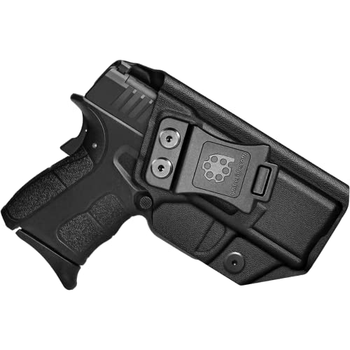 Amberide IWB KYDEX Holster Fit: Springfield XD-S 3.3' & XD-S MOD.2 3.3' Pistol | Inside Waistband | Adjustable Cant | US KYDEX Made (Black, Right Hand Draw (IWB)
