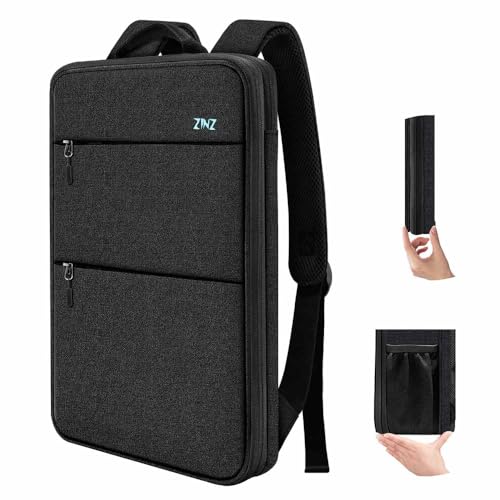 ZINZ Slim & Expandable Laptop Backpack 15 15.6 16 Inch Sleeve with USB Port, Spill-Resistant Notebooks Bag Case for Most 14-16 Inch MacBooks Surface-Books Dell HP Lenovo Asus Computers,B04K01