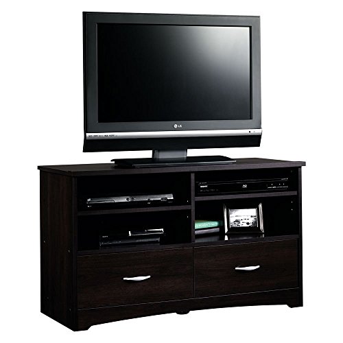 Sauder Beginnings TV Stand with Drawers, For TV's up to 46', Cinnamon Cherry finish