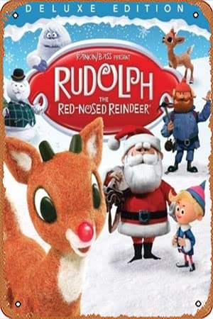 Rudolph, the Red-Nosed Reindeer movie posters (1964) Metal Tin Sign 8X12 Inches Man Cave Retro Vintage Wall Decor Art